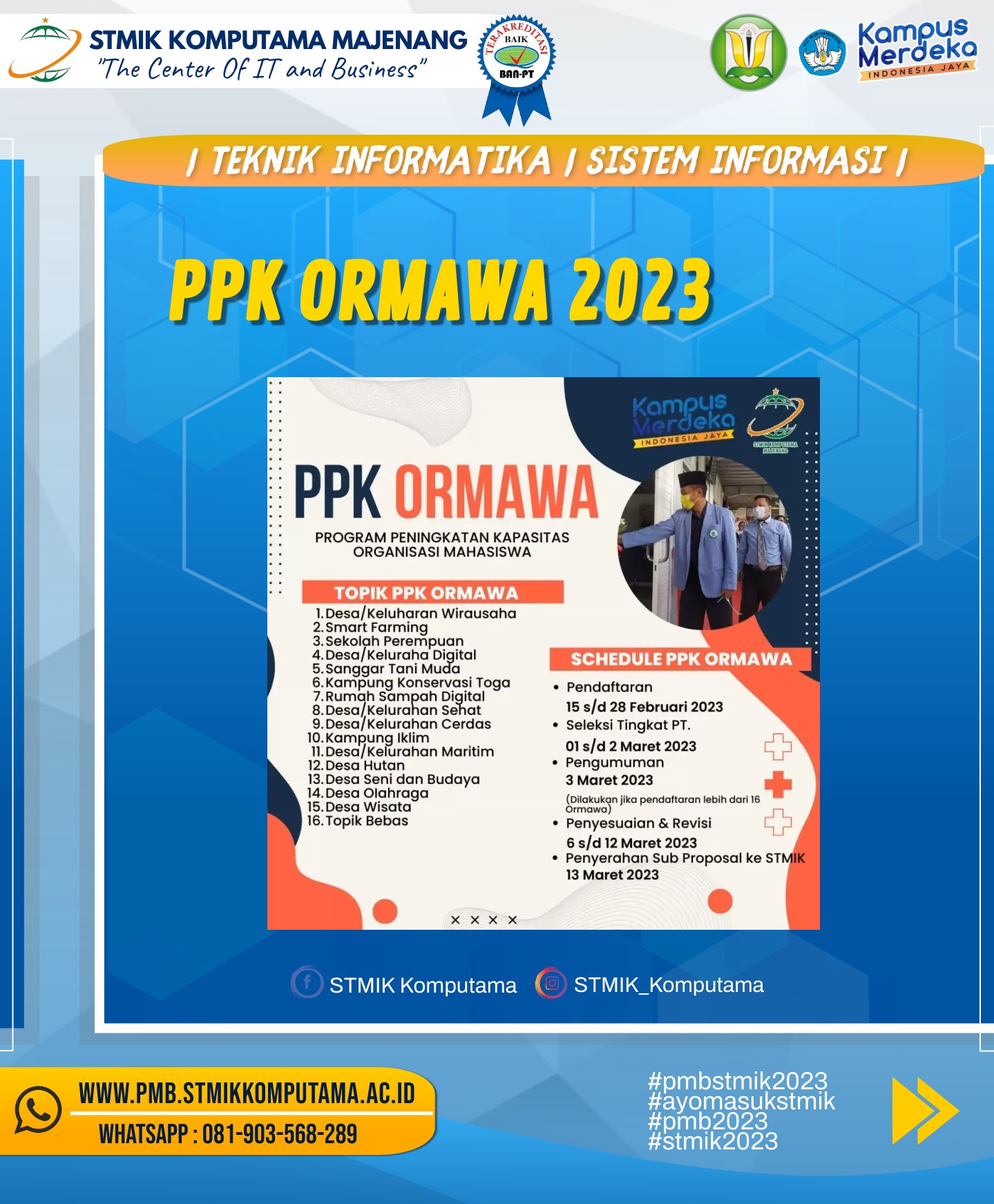 PPK ORMAWA 2023 (Program Peningkatan Kapasitas Organisasi Mahasiswa)